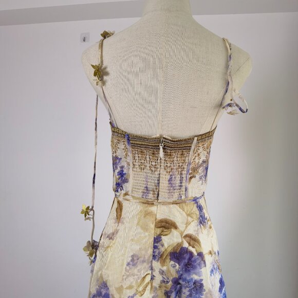 ZIMMERMANN Dawning Picnic Midi Dress In Floral Print - Picture 10 of 13